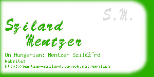 szilard mentzer business card